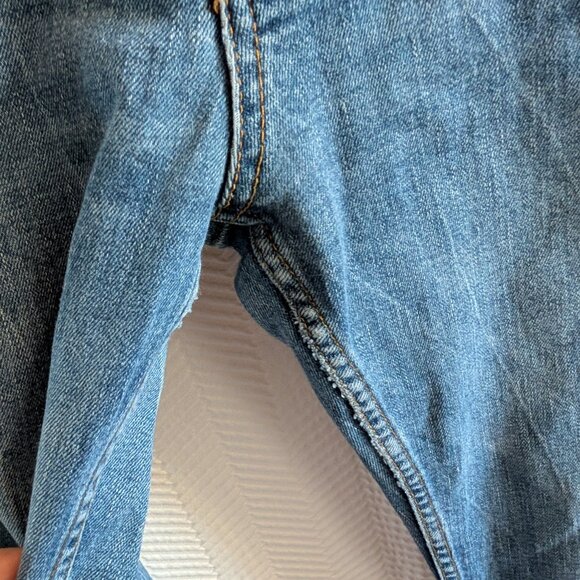 Zara Premium denim collection high rise Straight skinny jeans raw hem Size 8 - Picture 5 of 7